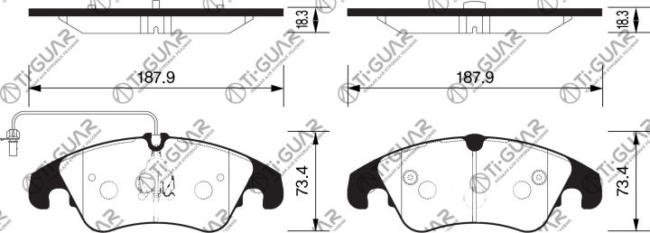 Тормозные колодки TG-1833/PN0477W* Ti·GUAR